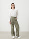 Girls' Cargo Pants with Elastic Waist